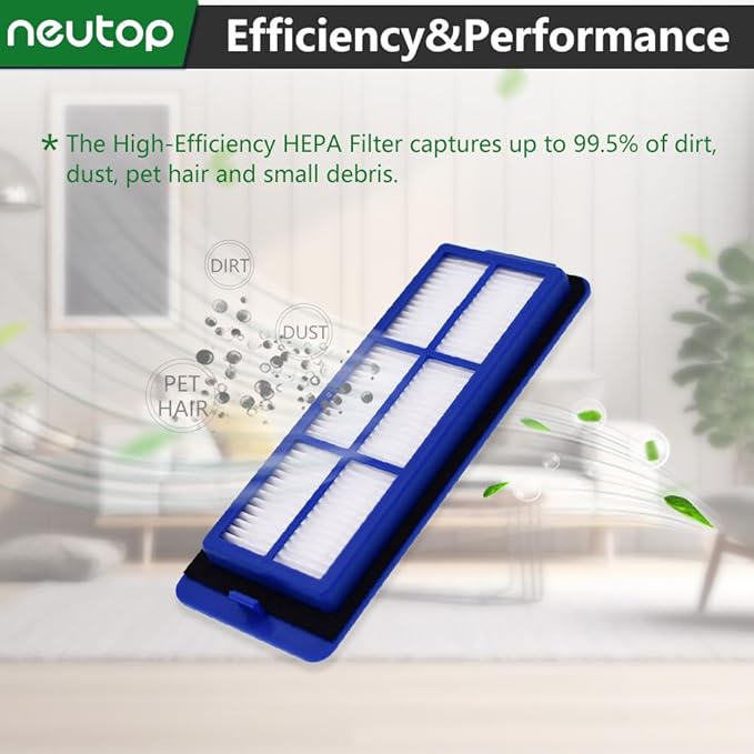 Neutop Replacement Filters Compatible with eufy Robovac 11S Max, 15C Max, G30, G30 Edge/Hybrid/Verge, G10, G20, Robot Vacuums Accessories with Cleaning Brush