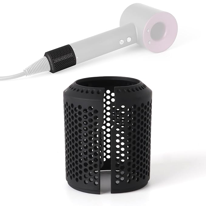 Hair Dryer Filter Replacement for Dyson Supersonic HD01 HD03 HD07 HD08 Models, Hair Dryer Outer Filter Cage Replacement Parts (Black)