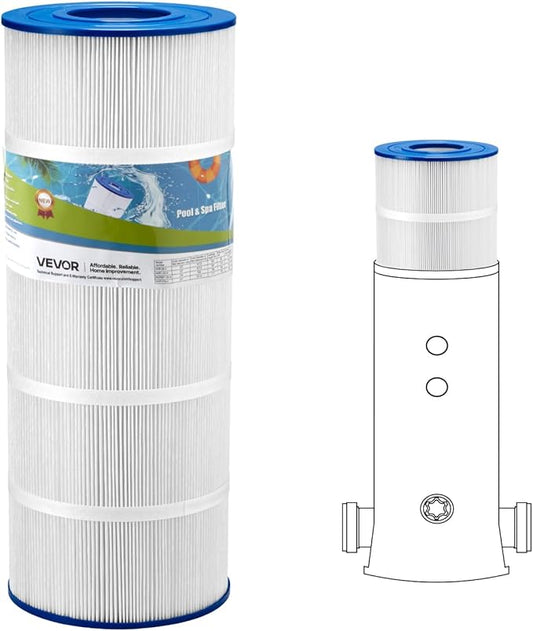 VEVOR C1200 Pool Filter Cartridge Replacement for Hayward Star Clear Plus C1200, Replace Pleatco PA120, Hayward CX1200RE, Unicel C-8412, 120 sq.ft, L x OD:23 1/4" x8 15/16"