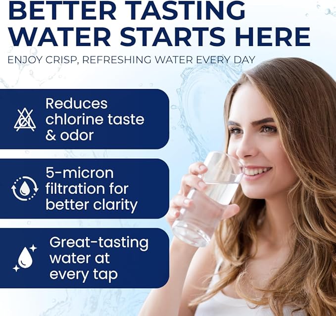 IPW Industries Inc Set of 4 Compatible for Water Filter GE GXWH04F, GXWH20F, GXWH20S & GXRM10 Multi-Pack, Carbon Block Replacement Cartridge