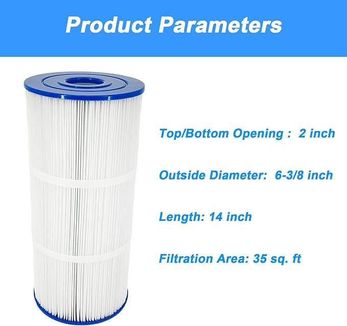 PWK35B Spa Filter for Watkins 1642301-1 78286 78161 Pleatco PWK35B Filbur FC-3921 Hot Spring Limelight Series Filter 35 sq.ft - 2 Pack