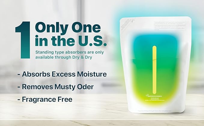 Dry & Dry 6 Pack Standing Moisture Absorbers to Control Excess Moisture in Basements, Closets, Bathrooms & Laundry Rooms