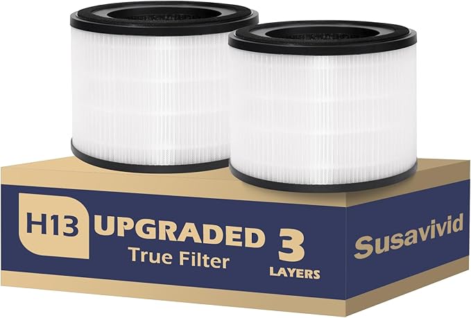 AP-S0610L Air Filter Replacement Compatible with Mooka, 3-in-1 H13 Ap-s0610l Replacement Filter, Pre-Filter Activated Carbon Fit for Mooka Air Puri-fier, 2 PC, White