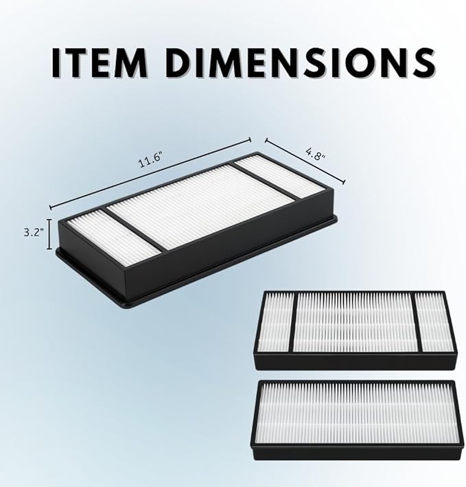 Nispira True HEPA Replacement Filter H Compatible with Honeywell HRF-H2 Fits Air Purifier Model HPA050, HPA150, HPA060, HPA160, HHT055, HHT155, 6 Packs