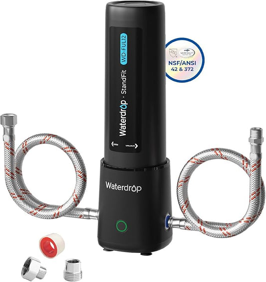 Waterdrop 10UA PRO Under Sink Water Filter, No Drill Required, Time Reminder, Easy Installation, Reduces Lead, Chlorine, Bad Taste & Odor, NSF/ANSI 42 Certified, 11000 Gallons, Does not Lower TDS