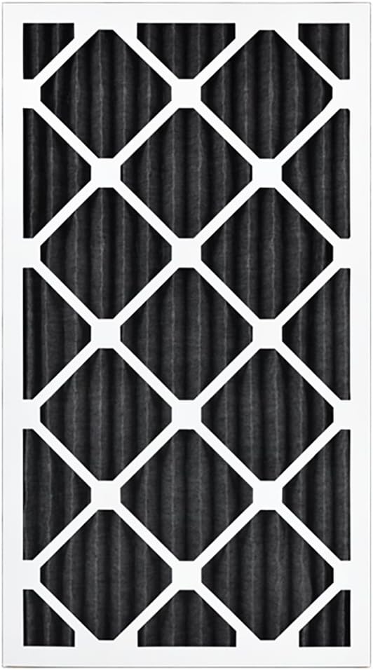 AIRx Filters ODOR 14x25x1 MERV 8 Carbon Pleated Air Filter - Made in the USA - Box of 6 Compatible with replacement for