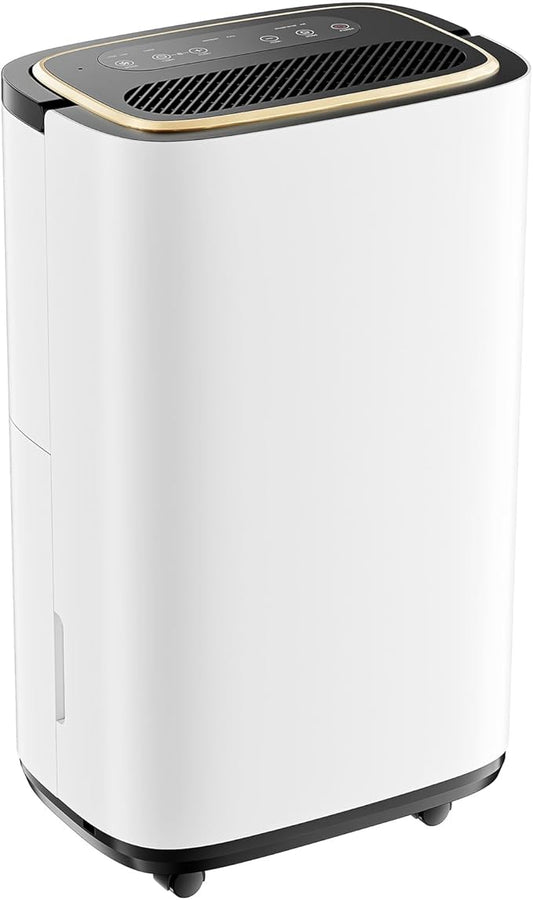 Sweetcrispy 2,000 Sq. Ft. Dehumidifier for Basement, 30 Pints Dehumidifiers for Home with Drain Hose, 74oz Water Tank Portable Quiet Moisture Remover, Ideal for Bedroom & Bathroom