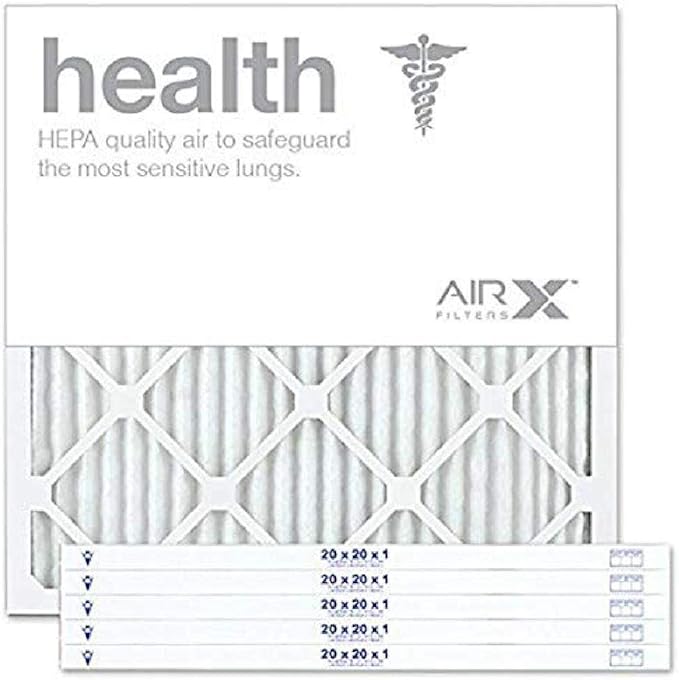 AIRX WICKED CLEAN AIR. HEALTH 20x20x1 MERV 13 Pleated Air Filter - Made in the USA - Box of 6
