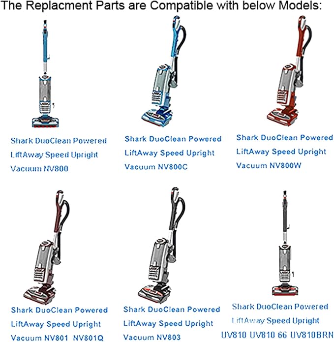 Soft Bristle Brushroll Roller Hepa Foam Filter Replacement Parts for Shark NV800 NV800W NV801 NV801Q NV803 UV810 Vacuum