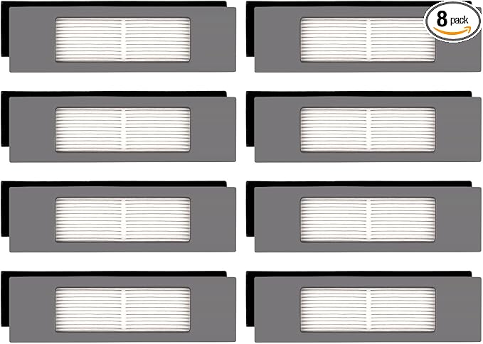 (8 Pieces) N10 HEPA Filter for Ecovacs DEEBOT OZMO N10 N10 Plus 920 950 T8 AIVI Max T9 T5 N5 N7 N8+ N8 Pro Plus DX55 DX93 DJ65 Robot Vacuum, Filters Accessories, Canister Filters