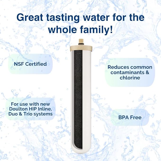 Doulton ¦ W9123050 ¦ 10" Biotect Ultra ¦ Authentic Drinking Water Ceramic Replacement Candle Element Filter ¦ 2504 ¦ White ¦ NSF Certified ¦ M12 Thread ¦