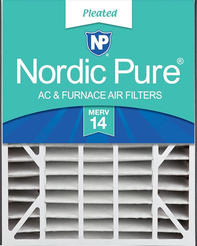Nordic Pure 20x25x5 (19_3/4 x 24_1/4 x 4_7/8) Air Bear Replacement 266649-102 MERV 14 Air Filter 1 Pack