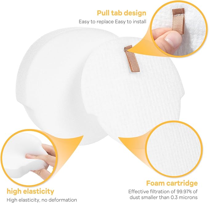 AZ1810 Replacement Filter for Shark Vertex DuoClean Upright Vacuum AZ1810, 4 Felt & 4 Foam Filters