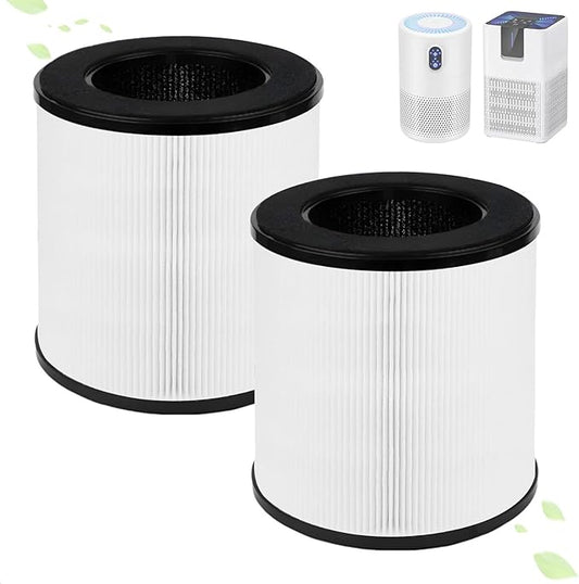 B-D02L/ M05 Replacement Filter Compatible with MOOKA B-D02L/M05 & KOIOS B-D02L, VEWIOR B-D02U and Tailulu D10 Air Purifier, H13 True HEPA Air Filters for MOOKA B-D02L Replacement Filter, 2 Pack