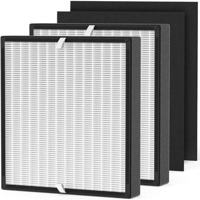 2-Pack BF35 Replacement Filter Compatible with BF35 for BreatheSmart Classic Purifier, 2×2-in-1 Filters + 2×Carbon Pre-Filters