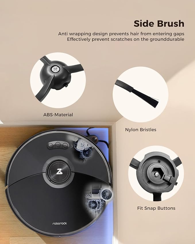 30 Pack Accessories Kit for Roborock S8 MaxV Ultra/S8 Max Ultra Robot Vacuum Cleaner, 2 Main Brushes, 6 Activated Carbon Dust Bags, 4+4 Mop Cloths, 4 HEPA Filters, 6 Side Brushes,1 Self-Cleaning Brush