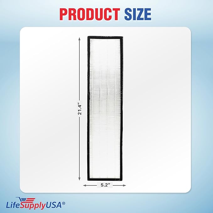 LifeSupplyUSA True HEPA Replacement Compatible with GermGuardian FLT5000/FLT5111 AC5000 Series Air Cleaners, Filter C (2-Pack)
