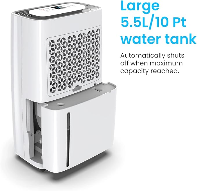 Pro Breeze 50 Pint Dehumidifier - 3,500 4,000 Sq Ft Dehumidifiers for Home Large Room Basements with Humidity Sensor, Auto Shut Off, Continuous Drainage Hose, Removes Moisture, Ideal for Basement