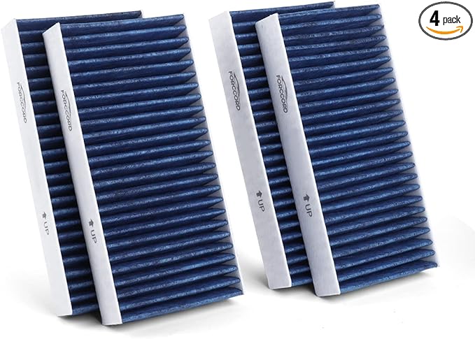 4-Pack HEPA Cabin Air Filter Fits for Mercedes-Benz ML250 ML350 ML400 ML550 ML63 AMG GL350 GL450 GL550 GLS450 GLS550 GL63 AMG GLE350 GLE400 Activated Replacement 1668300318 Car Accessories