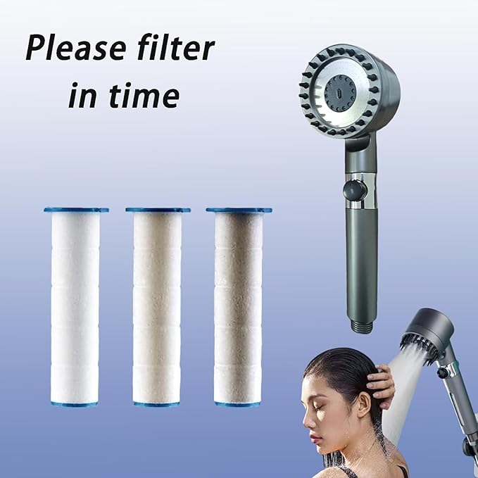 10Pcs Showerhead Filters, Shower Head Filter, 3.5 Inch PP Cotton Filter Cartridge, Turbo Showerhead, Filtered Shower head Filters (10 Pcs)