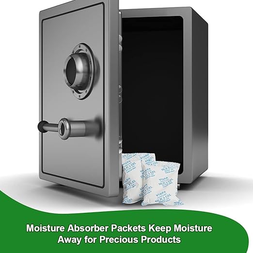 50 Gram(20Packs) Food Grade Moisture Absorber Silica Gel Desiccant Packets for Storage,Desiccant Beads Silica Gel Packs for Moisture Control