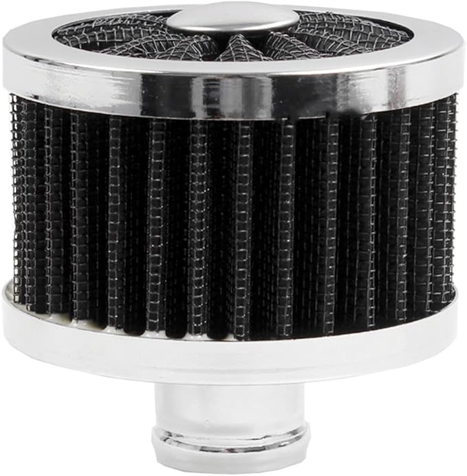 MUGE RACING 23mm Car Air Filter Universal Cold Air Intake Filter High Flow Vent Valve Cover Breather Filter (Black)