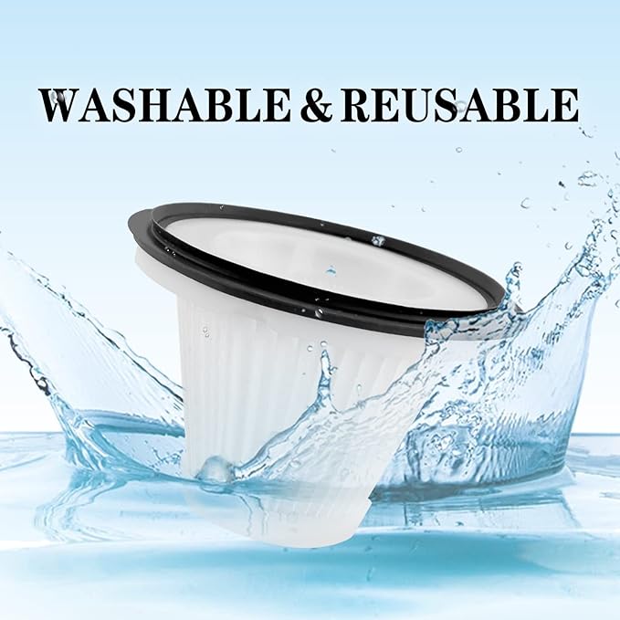 Replacement for BLACK & DECKER Hand Vacuum Filter compatible with VF200SP BDH2000SL/BDH1800S Vacs, Replace Part # 90543043-01, 4 * Black Decker vacuum filters, 1 Cleaning Brush By Improvedhand