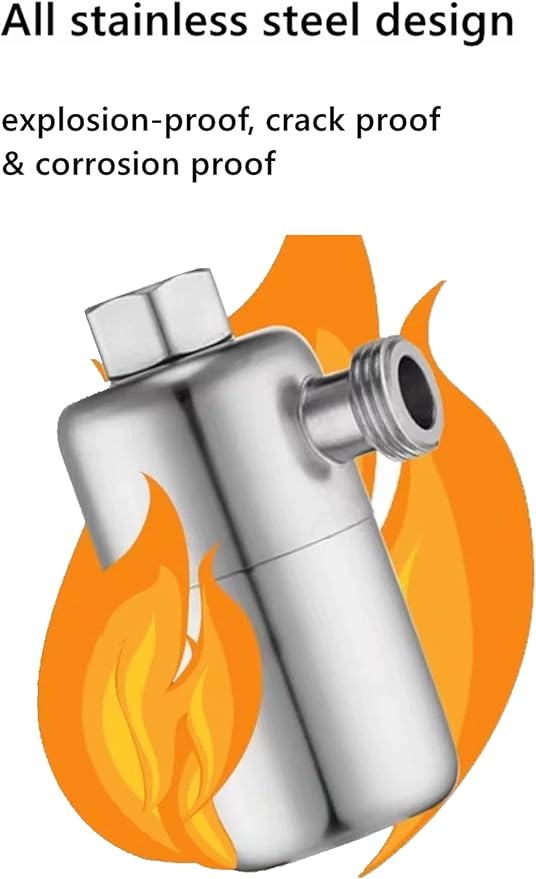 Spin Down Sediment Filter, Stainless Steel Reusable Sink Water Filter, Water Softener for Water Heater G 1/2'' Thread Washing Machine Dishwasher Shower Faucet, Prevent Impurity (Model A)