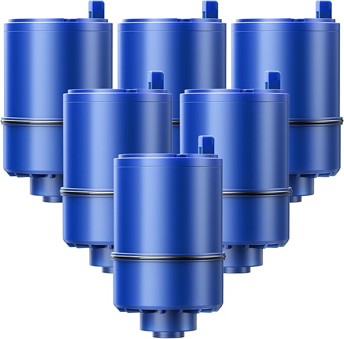 6 Pack Water Filter Replacement Compatible with All PUR®, PUR®PLUS Faucet Filtrat-ion Systems, Pur® RF-9999® Faucet Water Filter, High Efficiency Filtration and 18-Month Value, NSF Certified, Blue