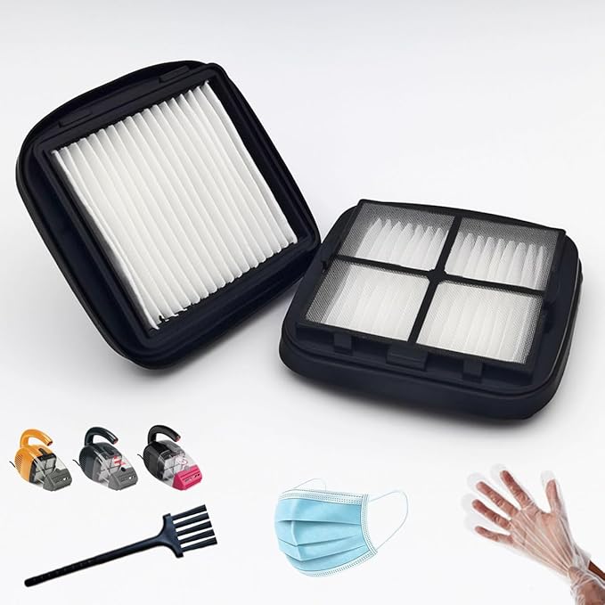 NKA 97D5 Pet Hair Eraser Filter Replacement, Compatible with Bissell Pet Eraser Corded Handheld Vacuum 33A1, 35V4, 47R5 Series, Replace Part #2037416, 2031432 (2 Pack)