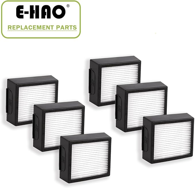 6 Pack Vacuum Filters Replacement Parts Only for iRobot Roomba Combo j7+, Combo j9+ and Max 10 Model
