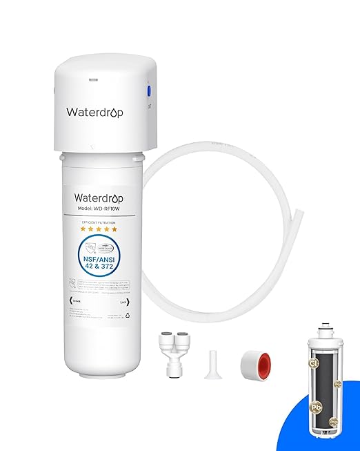 Waterdrop 10UE Under Sink Water Filter for Instant Hot and Cold Water Dispenser System, Reduces PFAS, PFOA/PFOS, Lead, Chlorine, Bad Taste & Odor, 11000 Gallons