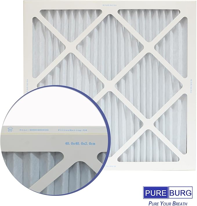 PUREBURG Replacement Pre-Filter Compatible with Mounto & Drieaz Air Scrubber HEPA 500 & BlueDri Shield 550,6-Pack 15.75 x 15.75 x 0.75 MERV10 G4, Air Clean Dust