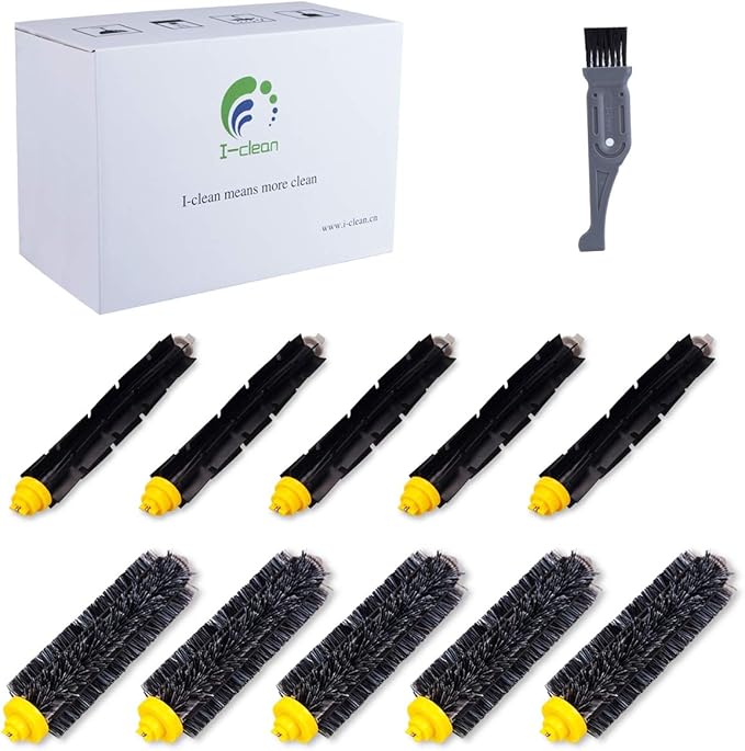 I clean Roomba Replenishment Kits, 10 Packs Brush Accessories Parts Compatible with iRobot Roomba 650 675 690 770 780 790 Vacuum Cleaner (600&700 Series)