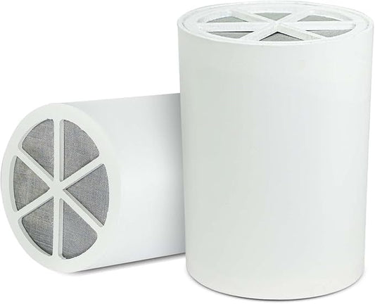 Crystal Quest Shower Filter Replacement Cartridge - Removes Chlorine and Contaminants for Cleaner Water - Durable BPA-Free - Built in the USA - Fits Crystal Quest Shower Filters [Pack of 2]