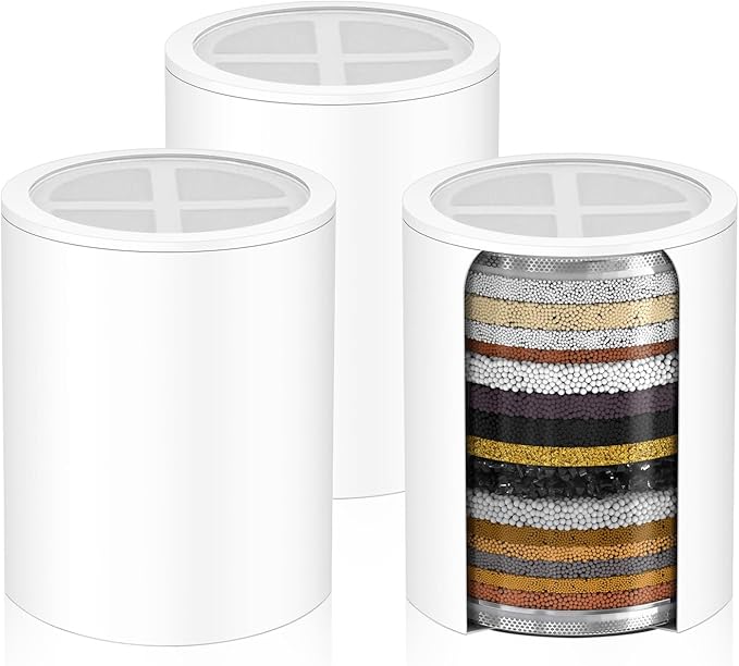 Shower Head Replacement Filter Cartridge - Compatible with MyHalos High-Pressure Filtered Showerhead.(3PACK)