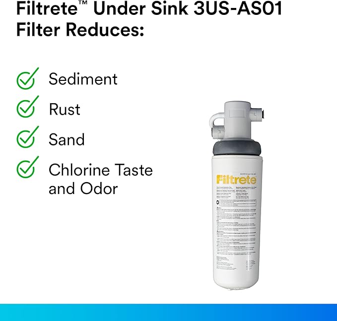 Filtrete Standard Under Sink Quick Change Water Filtration System 3US-AS01