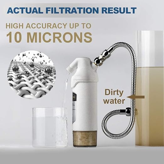 miniwell L720-Plus Shower Filter System-for Bathroom Hard Water and Well -Remove Chlorine & Heavy Metals & Sediments impurties- Good for Skin & Hairs