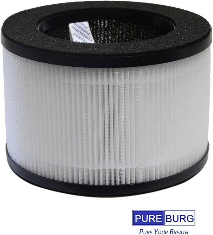 PUREBURG Replacement Filters Compatible with Mooka M01 Air Purifier,2-Pack H13 HEPA+12 Aroma Pad, 3-Stage Filtration Activated carbon 2-in-1 Desktop Air Cleaner