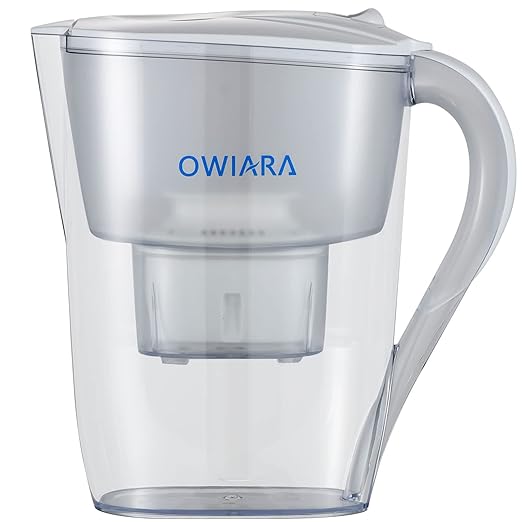 Water Filter Pitchers for Drinking Water with Activated Carbon Filter,10 Cup 150 Gallon Filter Water Pitcher, BPA Free and Removes Fluoride, Chlorine, Lead, PFAS, PFOA