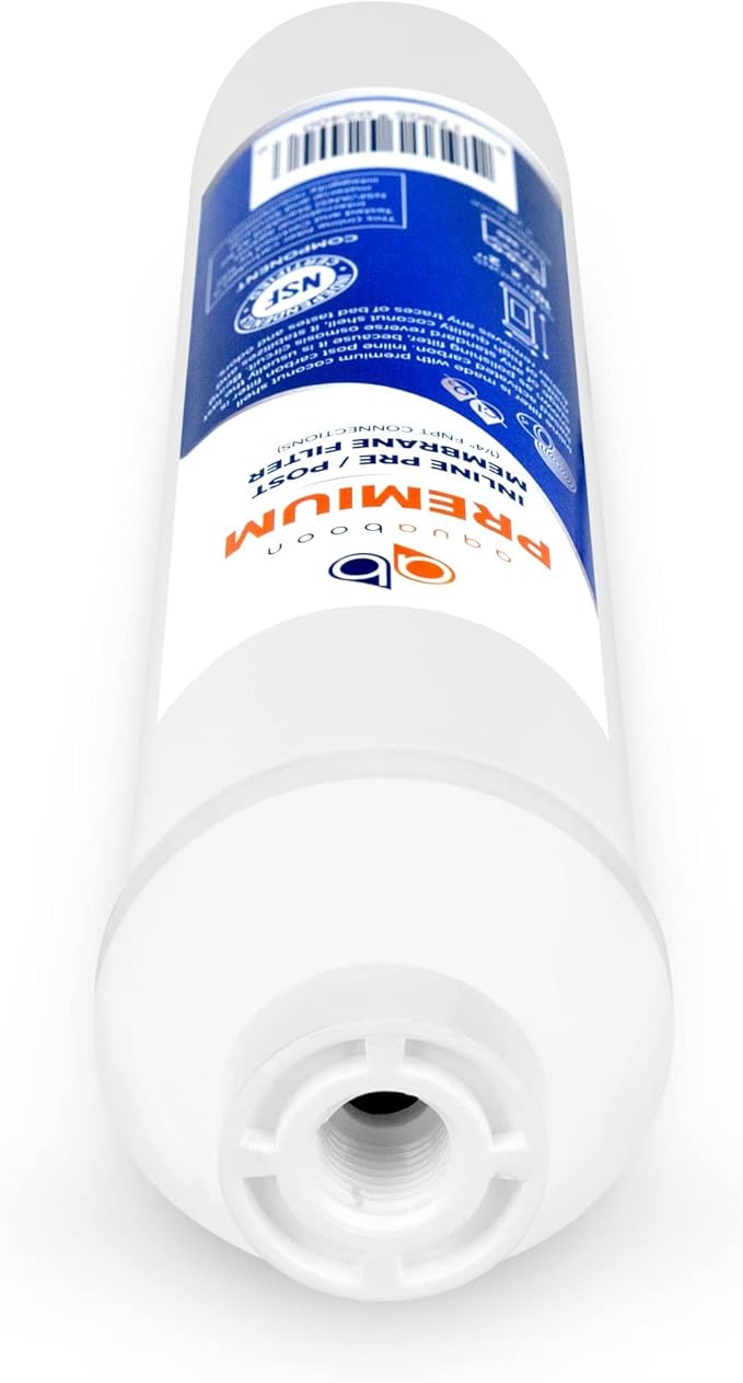 Aquaboon 25-Pack Premium Inline Post/Carbon Polishing Water Filter Cartridge for Reverse Osmosis Systems