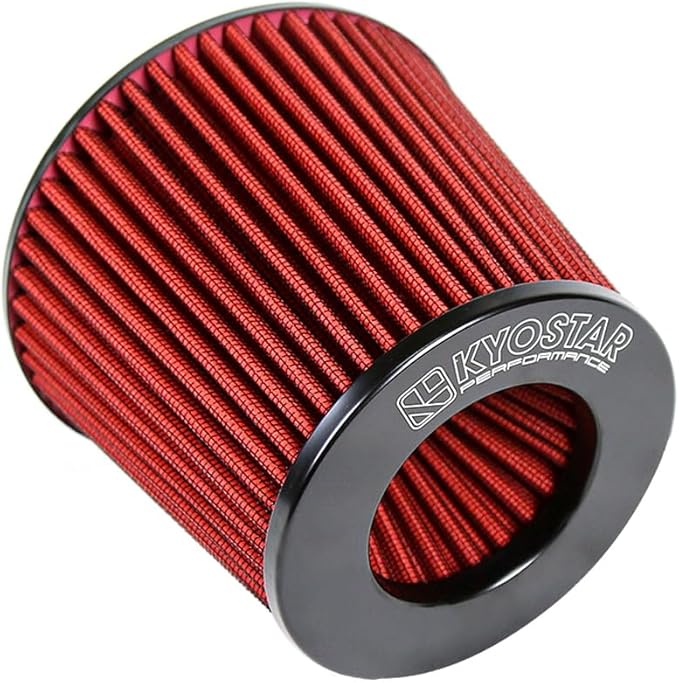 Kyostar Universal RED 3 Inch 76mm Air Intake Cone Filter Replacement Quality Dry Air Filter