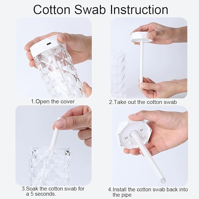 USB Desktop Crystal Humidifier 1000ml with 7 Colors LED Night Light, No Noise Suitable for Home, Office, Desk, Bedroom and Babies Room and No Battery (1000ml)