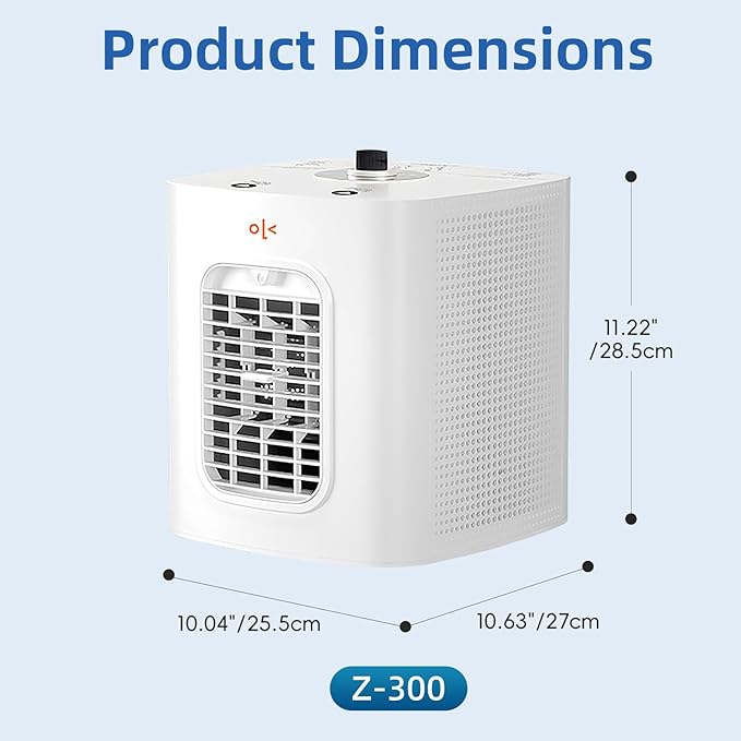 Small Air Purifiers for Home Large Room Covers Up to 1100 Ft², H13 HEPA Double-Sided Air Filter Purifier for Pets, Air Cleaner for Wildfire Smoke, Dust, Smoke, Pet Hair