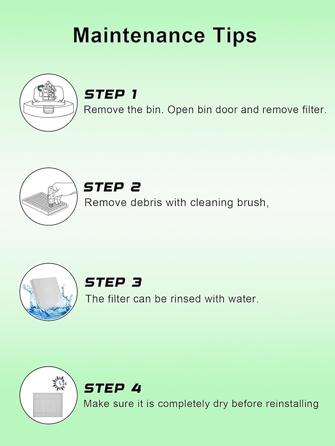 9 Pack Filter Replacement Parts for iRobot Roomba Essential Series, Filter for 105 Vac, 105 Combo, Q0120, Q0110, Q0520, Y0140, Y0110, Y01120, Y051020, Essential Vac and Combo