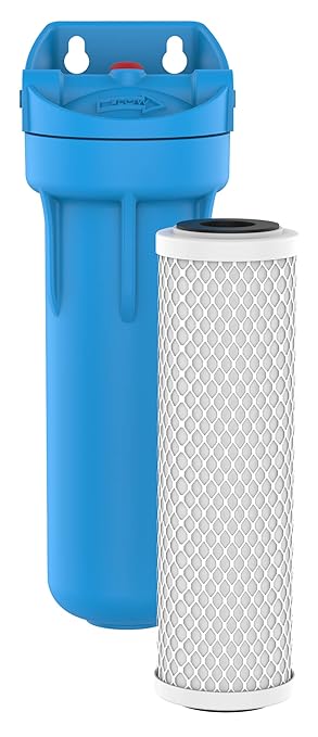 Pentair OMNIFilter CBF3 Water Filtration System, 10" Premium Single-Stage Undersink Filter System, NSF Certified to Reduce PFOA/PFOS, Includes Housing, CB3 Carbon Cartridge and All Hardware