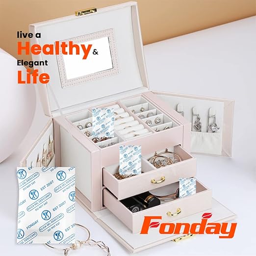 1 Gram 2000 Packets Fonday Food Grade Silica Gel Desiccants Packs Moisture Absorbers Dehumidifier