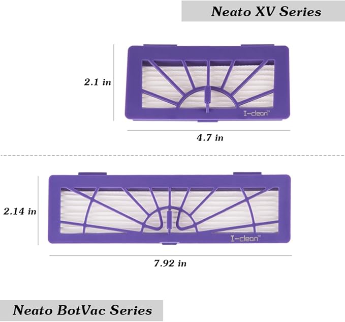 I-clean 16-pack Filters Accessories for all Neato Botvac Robotics 70e 75 80, D Series D75 D80 D85, Connected D3 D5 Vacuum Cleaner Replacement Parts
