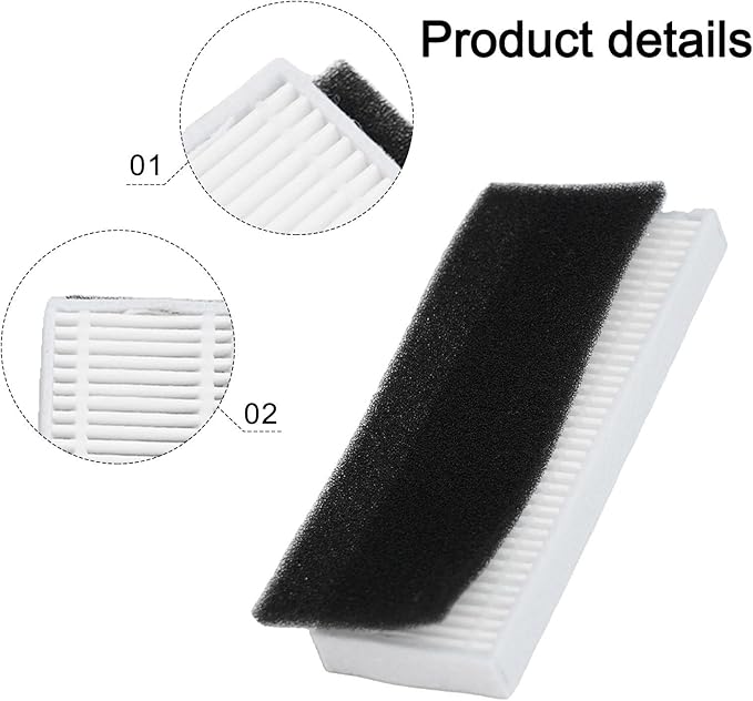 5/10 Pack Replacement Filter Set For Laresar Evol 3 Robot Vacuum Cleaner Washable Filter Accessories(5 PACK)