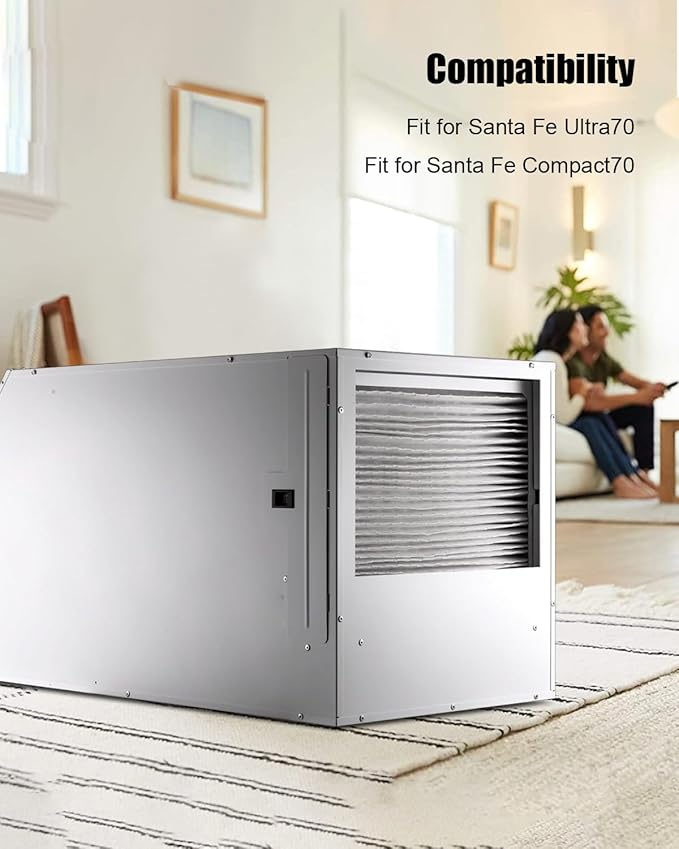 9 x 11 x 1 MERV 13 Replacement Dehumidifier Filter Compatible with Santa Fe Compact70 Ultra70 Element Compact2 UA 65H Dehumidifier Models, 4 Pack High-Efficiency Air Dehumidifier Filters